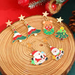 Fashionable Asymmetric Cartoon Dripping Oil Christmas Elk Earrings