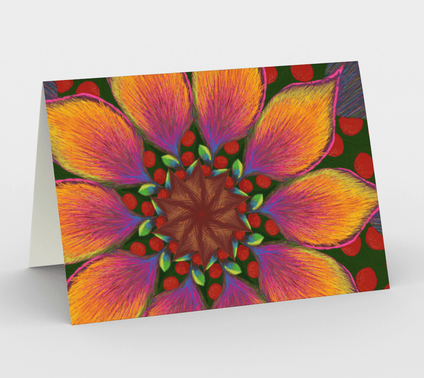 Set of 3 Blank Greeting Cards | 5 x 7 | Flower Power
