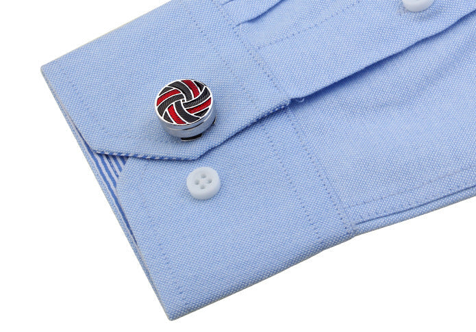 Men's Round Electroplated French Cufflinks – White Steel Business Shirt Cufflinks | Canada & USA