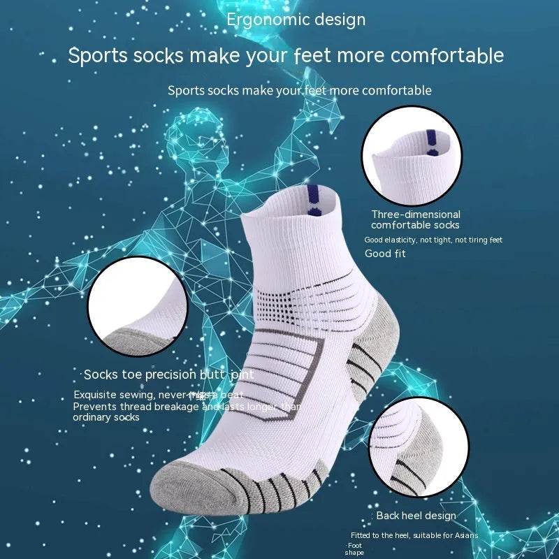 Unisex Thickened absorbing Breathable Knee-high Sports Socks