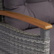 Outdoor Bistro Set Wicker Patio Furniture with Cushions for Porch, Backyard, Garden, Gray