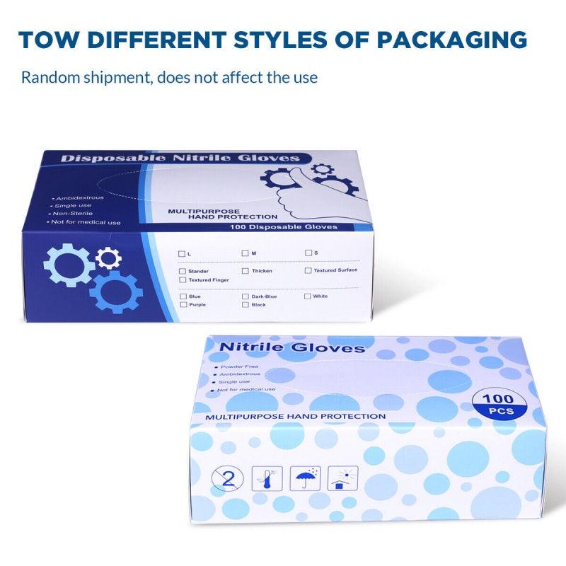4mil Nitrile Exam Gloves 100 Pack – Heavy-Duty Powder-Free Latex-Free Disposable Gloves for Medical, Dental & Food Use