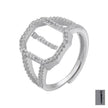 Fashion Micro Inlaid Zircon Arab Letters Ring for women