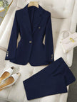 Women's Temperament Office Suit Set – Jacket & Pants, 3 Colors, S–4XL (Canada & USA)