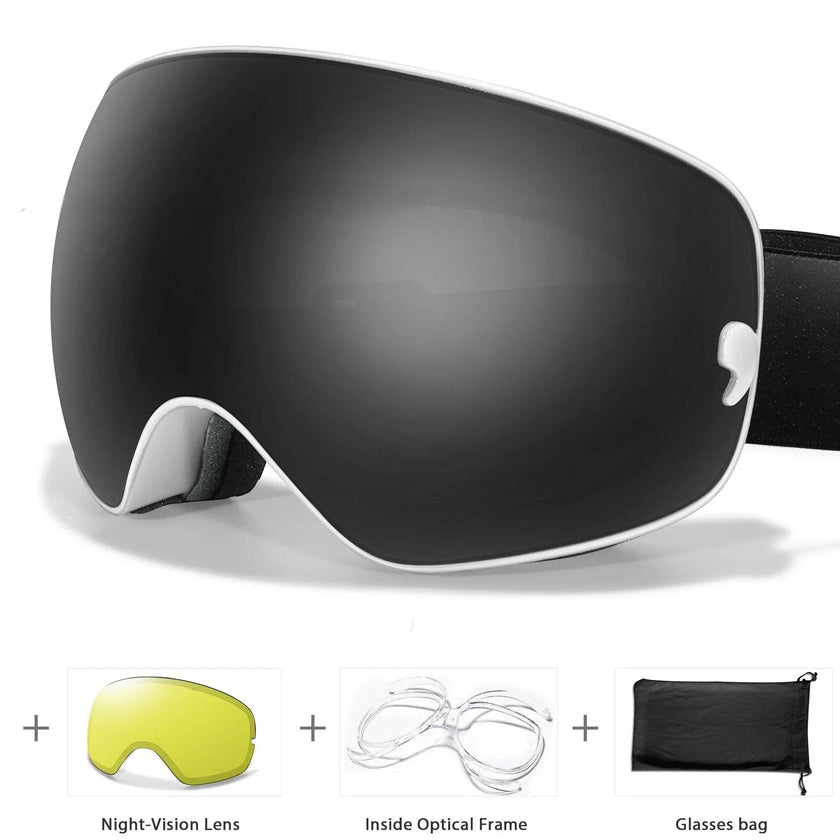Men's And Women's Anti-fog Card Myopia Glasses Coated Large Spherical Eye Protection Ski Mountaineering Equipment