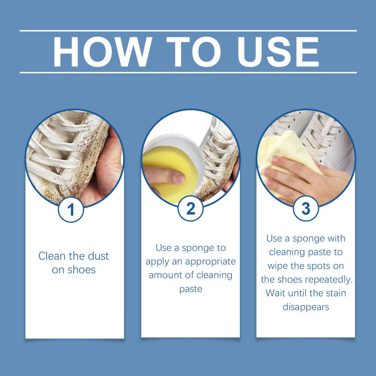 Jakehoe White Shoes Cleaning Balm Water-free Washing Brightening Stain remover
