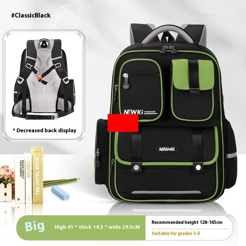 Children's Spine Protection Backpack Multi-compartment Burden Reduction Schoolbag
