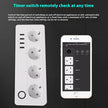 Smart WiFi Bluetooth Power Strip, 4 Outlets, 4 USB Ports, Voice Control, UK and EU Plug
