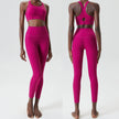 2pcs set Yoga Clothes Sleeveless Crop Workout top and Gym Leggings