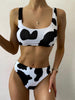 Cow Print Bikini Set – Women's Two-Piece Beach Swimwear