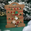 5pcs New Christmas Polymer Clay Handmade Beaded Bracelet set