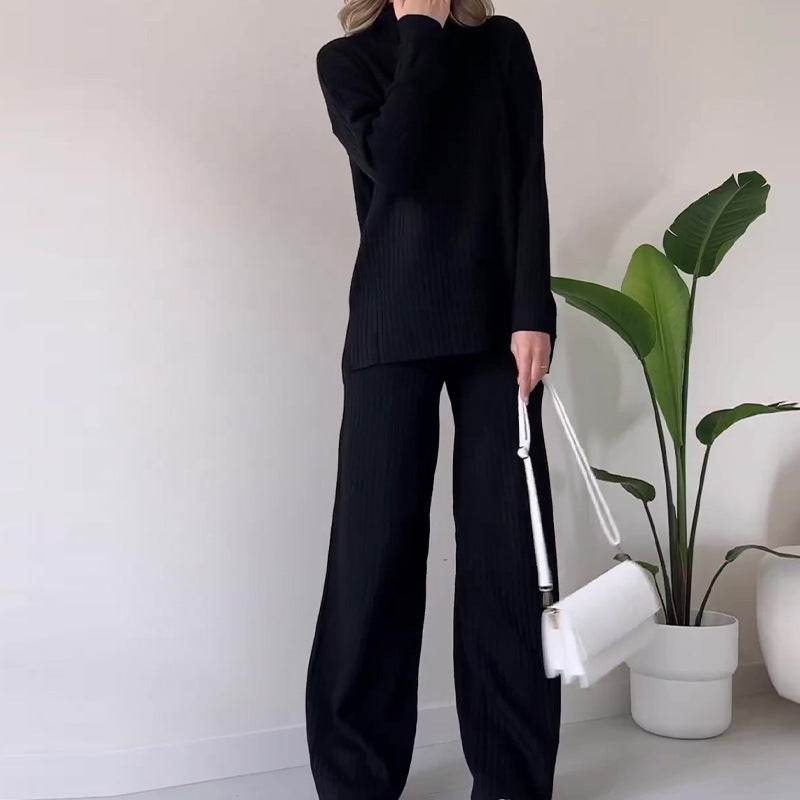 Turtleneck Suit – Stylish Casual Loose-Fit Long Sleeve Outfit