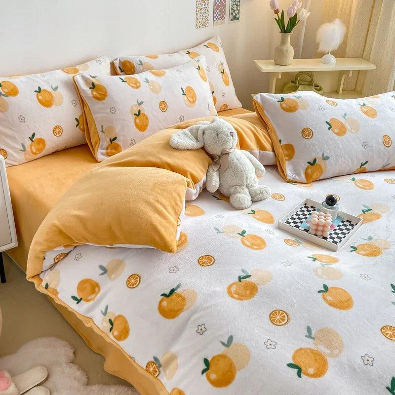 Fleece Sheets – Soft Milk Velvet Printed Bedding Sets for Winter