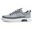 Men's Canvas Slip-On Sneakers Striped Color-Block Low-Top Casual Shoes
