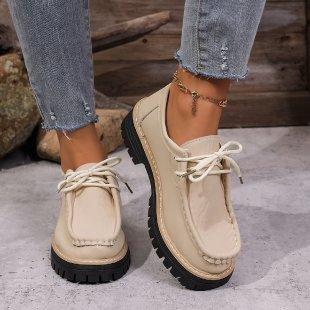 Lace-up British-style Loafers For Women