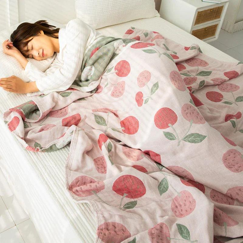 Cotton Four-layer Gauze Towel Blanket Air Conditioning Blanket Thin Duvet