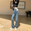 Wide Leg Jeans – High Waist Retro Blue Cotton Pants