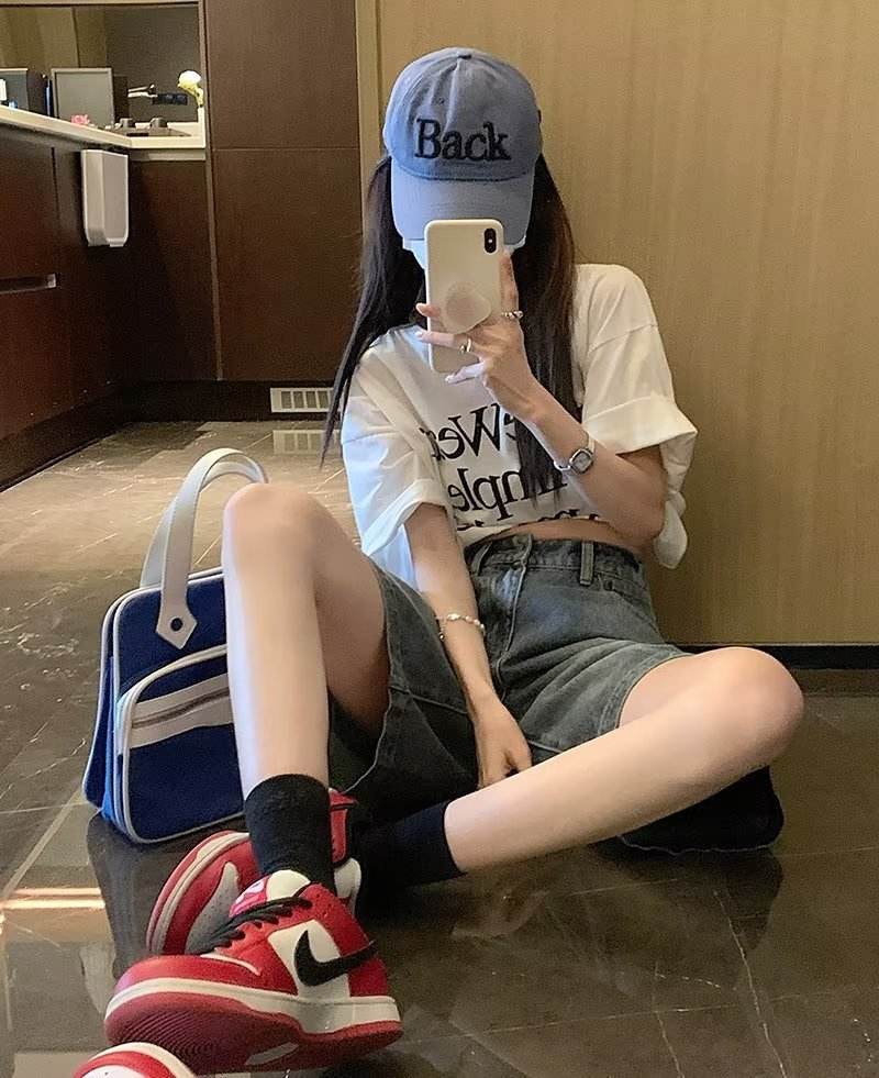 Retro Unisex Denim Jeans Short