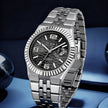 Men's Minimalist Quartz Watch – Classic Silver Dial Wristwatch
