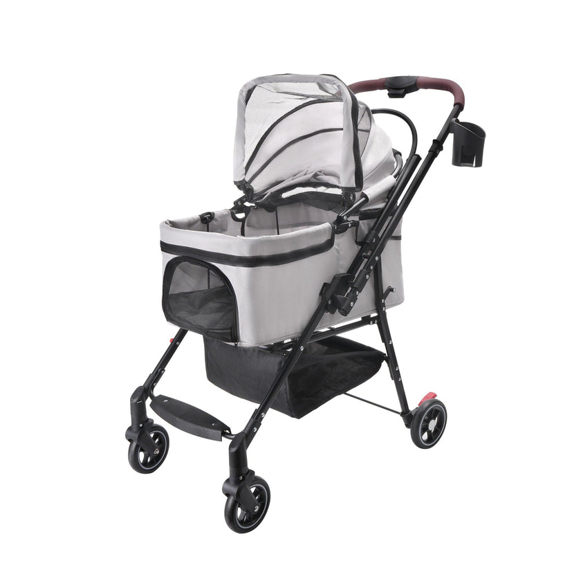 Foldable Pet Stroller For Small Dogs & Cats