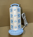 Vertical Tower Power Strip with USB Ports, 2m Cord, 2500W, 2 to 5 Tiers