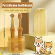 Silicone Pet Toothbrush Set – Double-Sided Dog & Cat Toothbrush with Tongue Cleaner