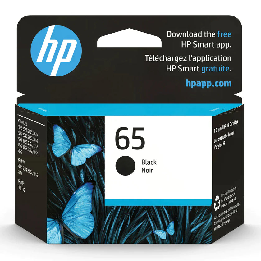 HP 65 Black Original Ink Cartridge (N9K02AN)
