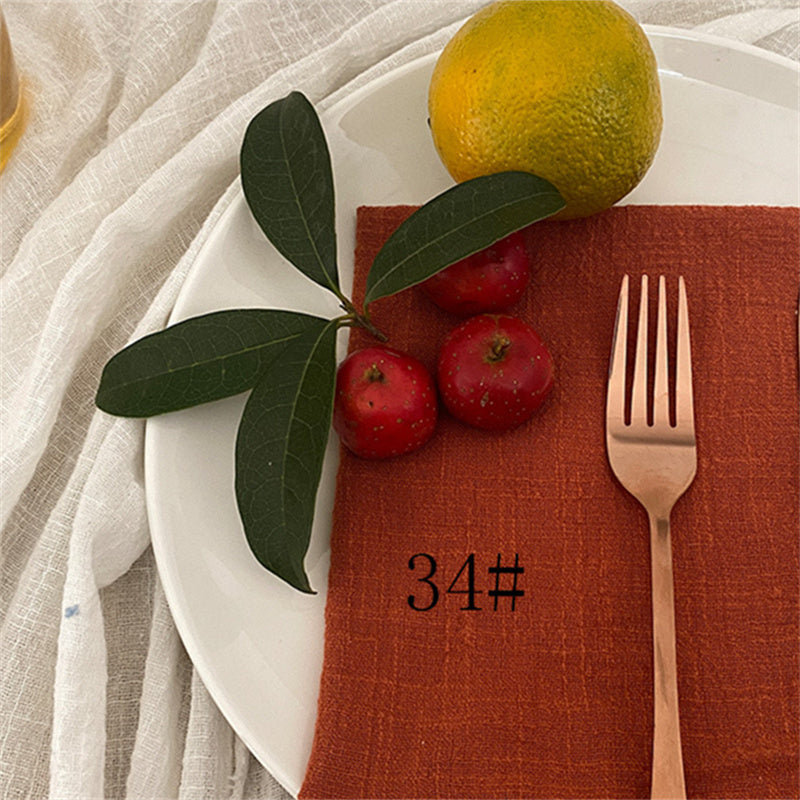 Cotton Raw Edge Placemats for Dining Table – 34 Colors, 42x42cm