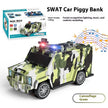 Cartoon Piggy Bank with Smart Face Unlock – Hummer Police Car Coin Bank | Canada & USA