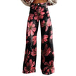 Women's 3D Printed Flared Denim Jeans – Graphic Print Wide Leg Jeans