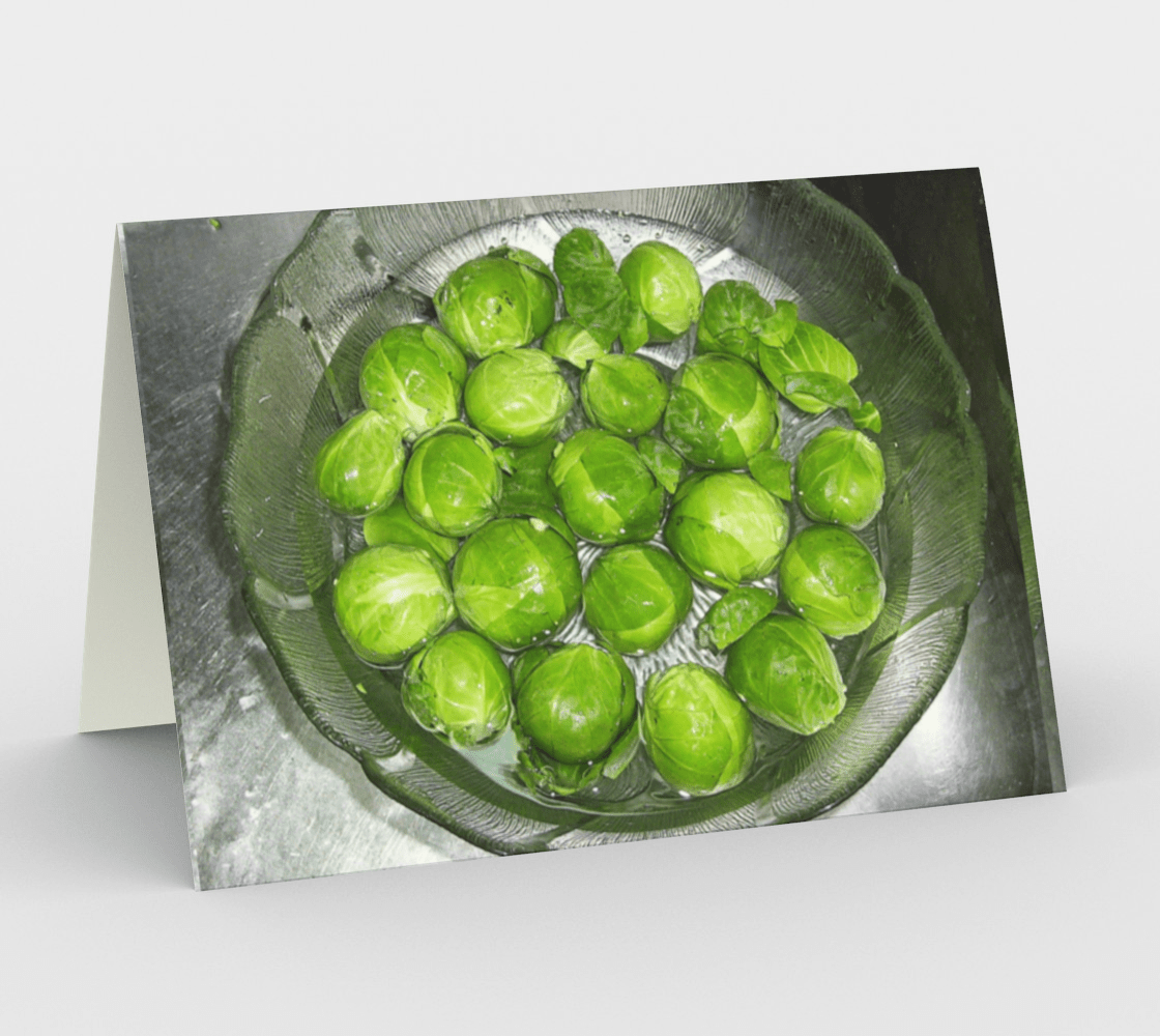 Set of 3 Blank Greeting Cards | 5 x 7 | Brussel Sprouts