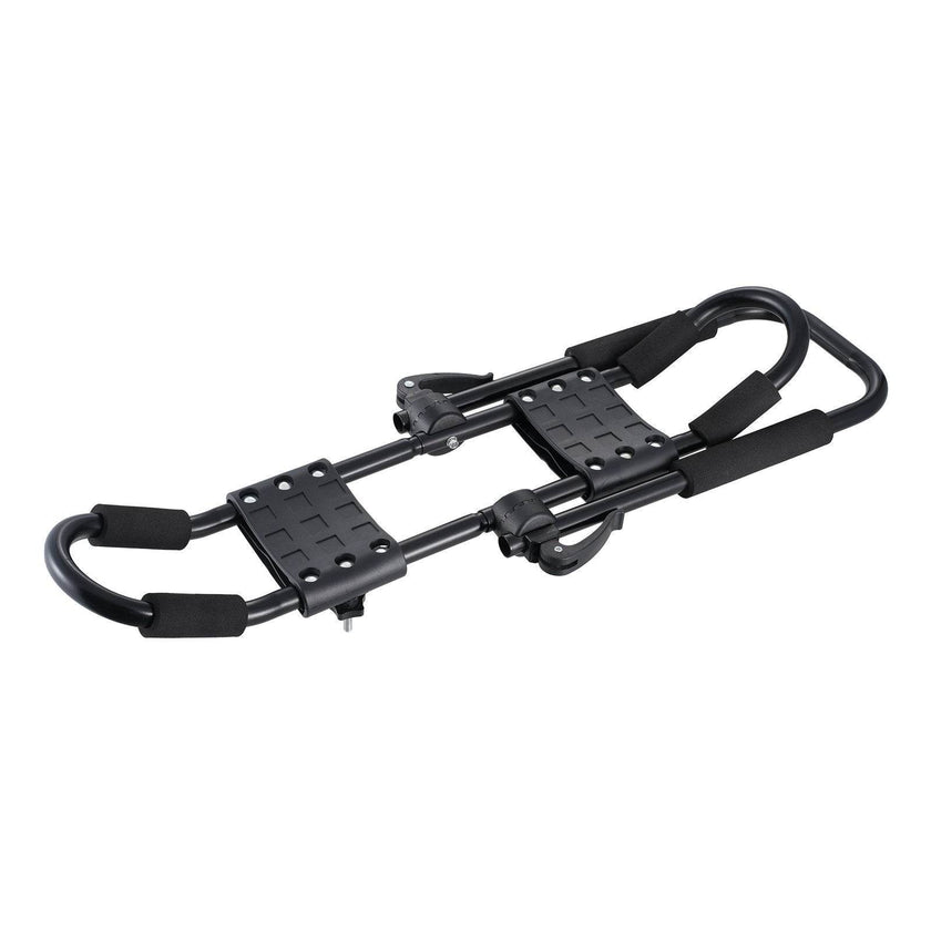 Kayak Roof Rack 1 Pair J-Bar, Soft Roof Rack, Top Mount Tie Down, Carrier For Kayak, Surf Board, Canoe, SUP, Ski Board, Mount On Car, SUV, Truck, 2 Kayaks