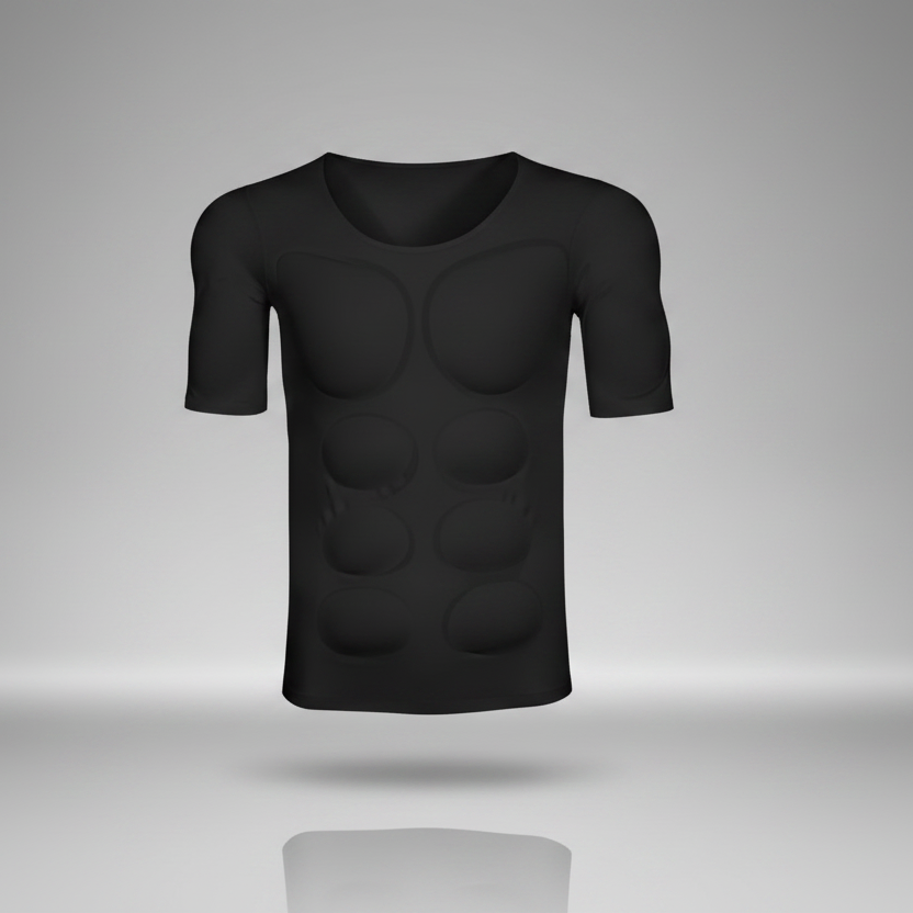 Men's Invisible Shoulder Pad Fake Chest T-Shirt – Removable Muscle Pad (S–XL)