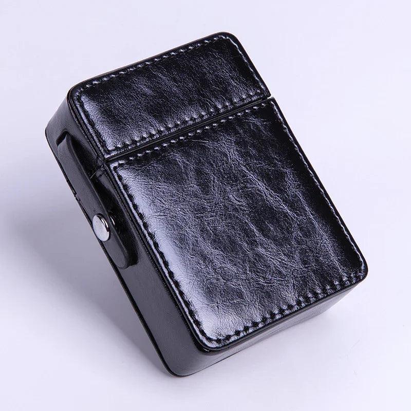 Bag Metal Clip Leather Cigarette Flip Cigarette Case