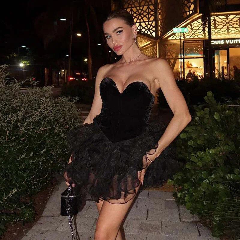 Backless Dress Pettiskirt Slim Tube Top Dress