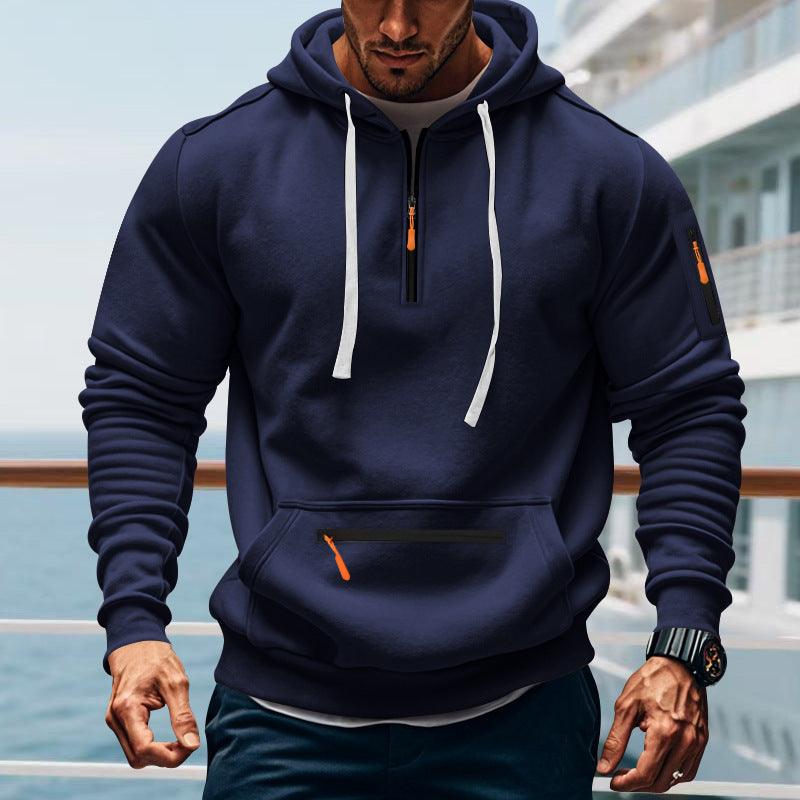 Mens Cargo Jackets – Loose Fit Polyester Utility Jacket with Long Sleeves
