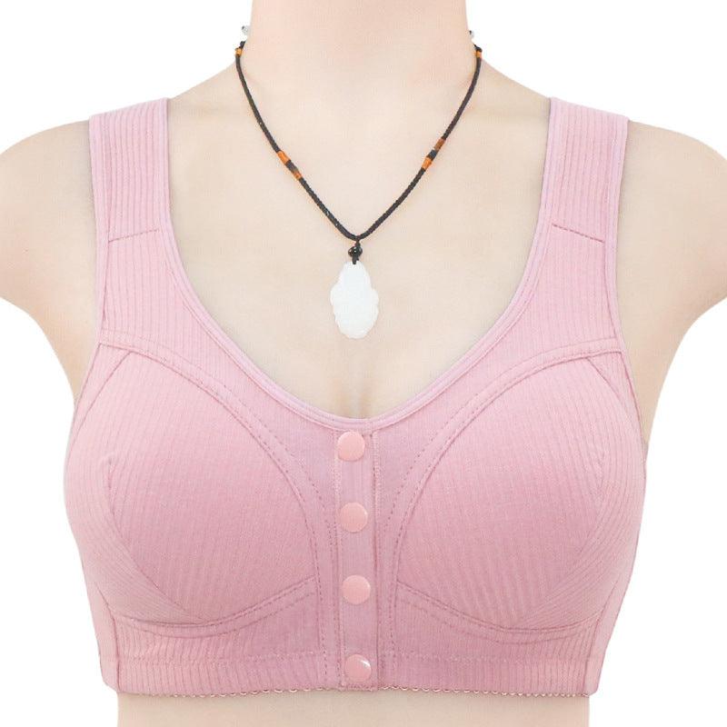 Women's T-Shirt Bra with Front Buckle and No Underwire for Everyday Wear