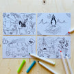Cartes postales à colorier (paquet de 5)