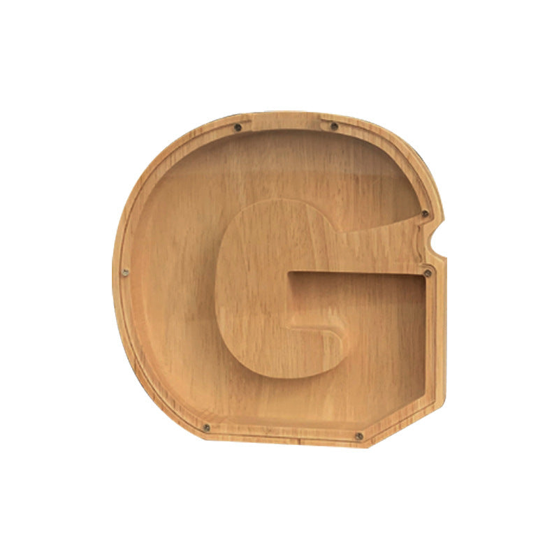 Wooden Animal & Alphabet Piggy Bank – Kids Holiday Gift, A–Z & Animal Styles
