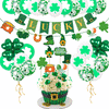 St. Patrick's Day Balloon Party Decoration Kit – 32-Piece Clover & Lucky Balloon Set