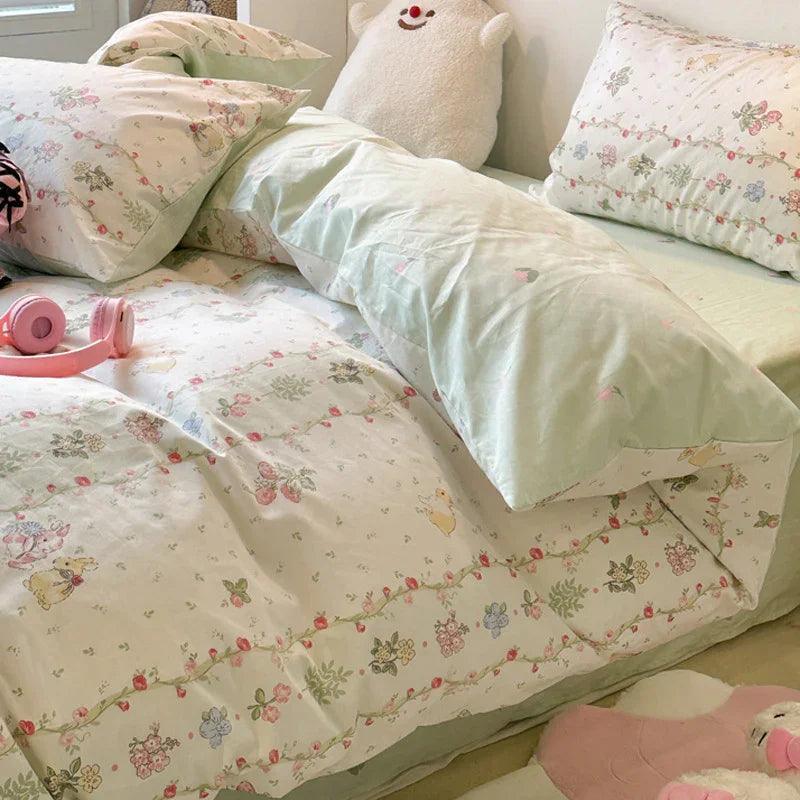 Four-piece Bed Set Pure Cotton Student Dormitory Duvet Cover Sheets