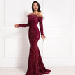 Off shoulder sequins Mermaid Formal Party dress