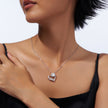 1 Carat Moissanite Solitaire Necklace Pendant – Platinum 925 Silver | GRA Certified