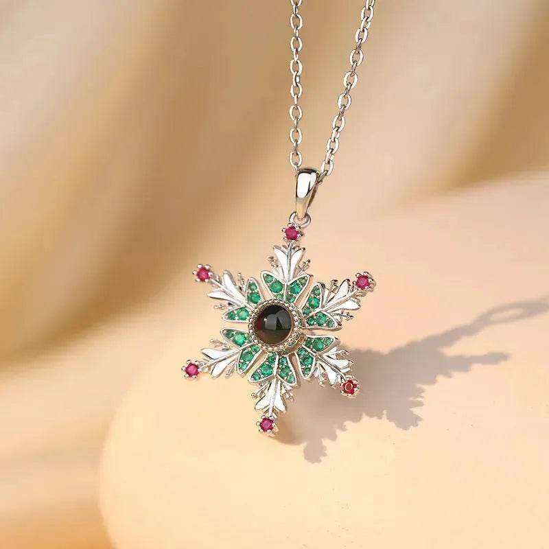 Snowflakes Christmas Necklace gift for women