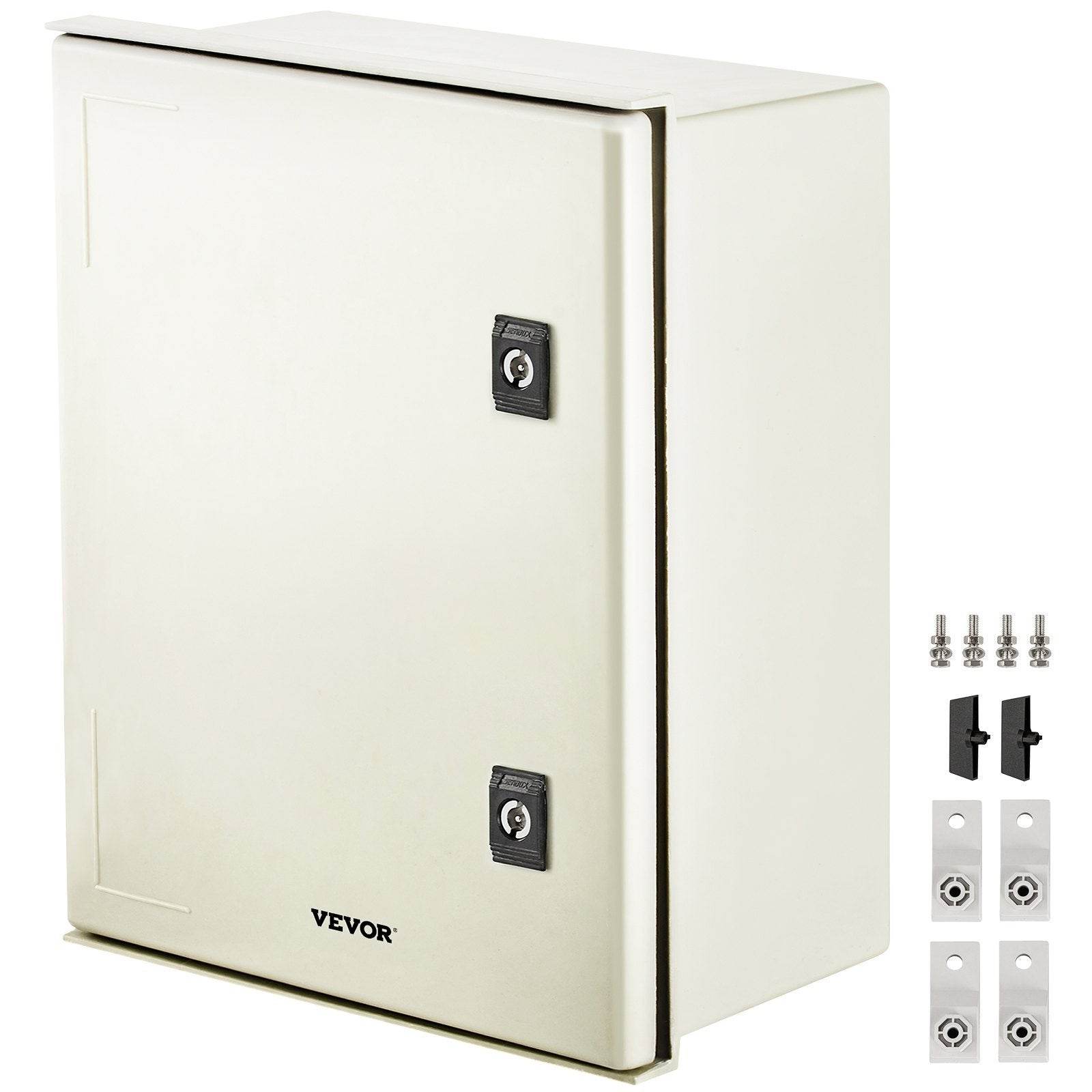 NEMA Steel Enclosure, 16 X 12 X 8 NEMA 4X Fiberglass Electrical Box, IP66 Waterproof & Dustproof, Outdoor Indoor Electrical Junction Box, With Mounting Plate