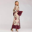 Fashion Floral Open front Abaya  Kimono Abaya for Middle Eastern Dubai Turkey Arab Women