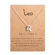 12 Zodiac Sign Necklaces With Gift Card Constellations Pendant Necklace Jewelry
