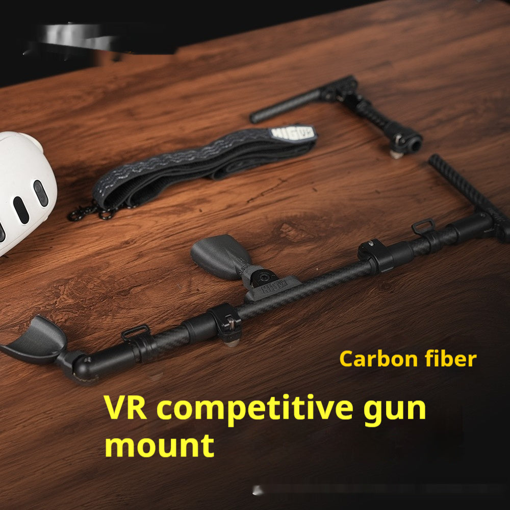 VR Shooting Game Gun Stock Mount for Meta Quest 3 and 3S Carbon Fiber Bracket