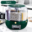 360° Rotating Rice & Grain Storage Container – Sealed Cereal Dispenser with Moisture-Proof Design