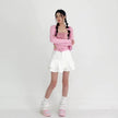 Women's White High Waist flared Mini  Denim Skirt golf skirt